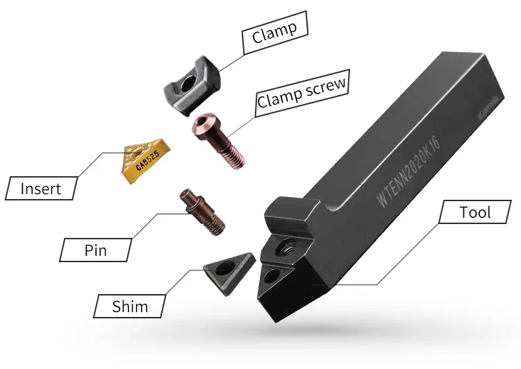 

WTENN1616 WTENN2020 WTENN2525 WTENN3232 External Turning Tool WTENN Lathe Bar Turning Holder CNC Cutting Tool Cutter Bar