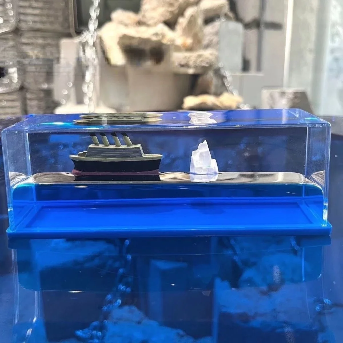 Круизный корабль с жидкостью и дрифтом лодка айсбергом плавающая игрушка для