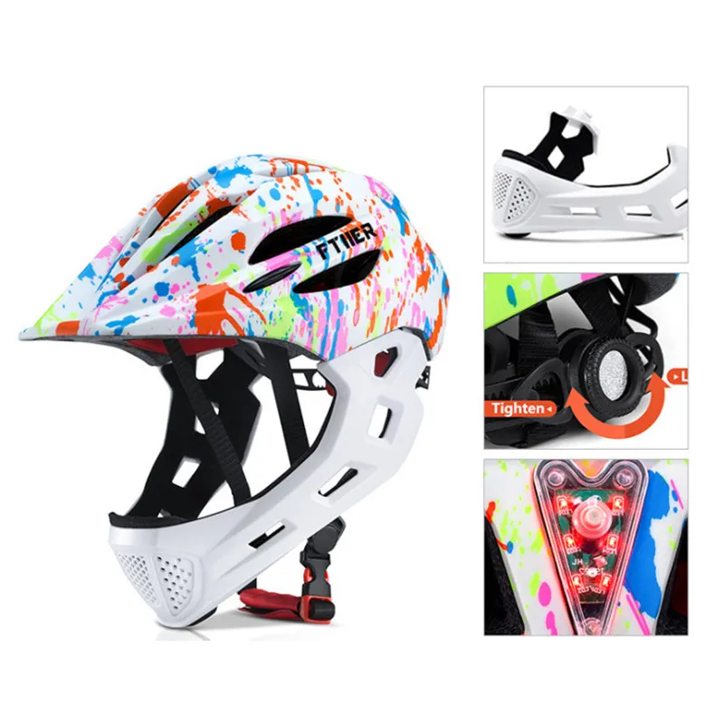 

Шлем Полнолицевой велосипедный, защита от ударов, удобный, дышащий, для катания на коньках, для детей