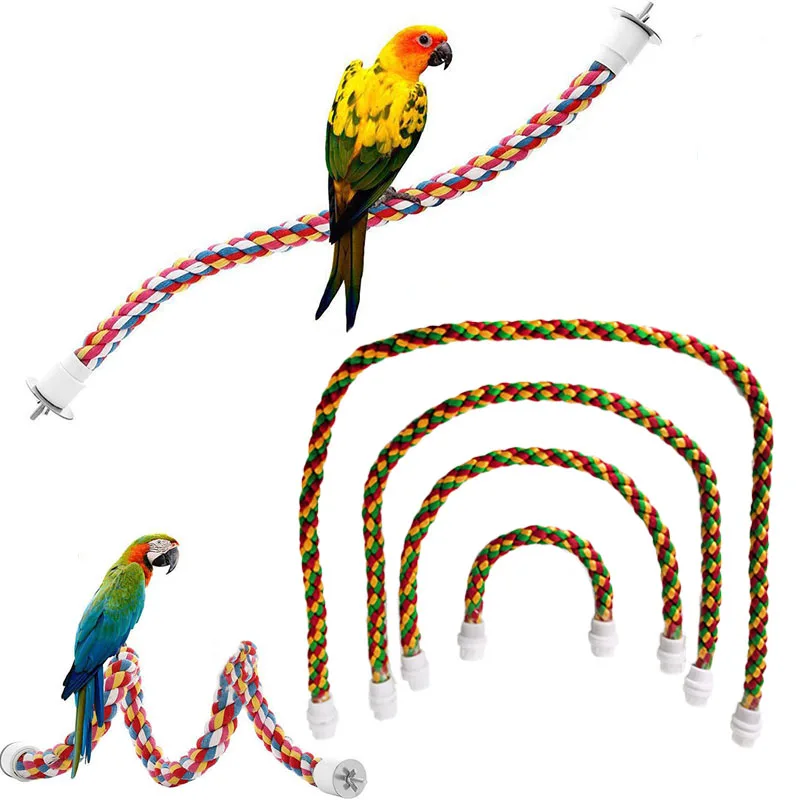 

Parrot Cage Toy Exercise Toy Multi-color Paw Grinding Bendable Pet Bird Standing Stick for Budgies Pet Birds Supplies