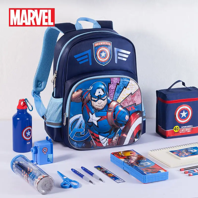 Disney students schoolbag Spider-Man load reduction spine protection large capacity waterproof lightweight shoulder backpack