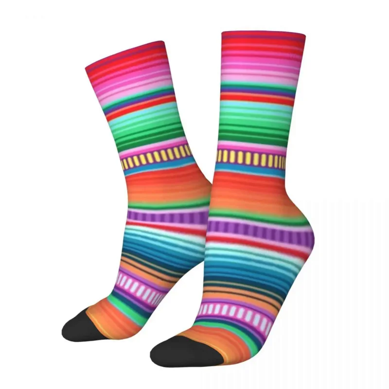 

Модные мужские и мужские носки Harajuku, мексиканские радужные носки Serape Boho ЛГБТ Yaoi, спортивные женские чулки, весна, лето, осень, зима
