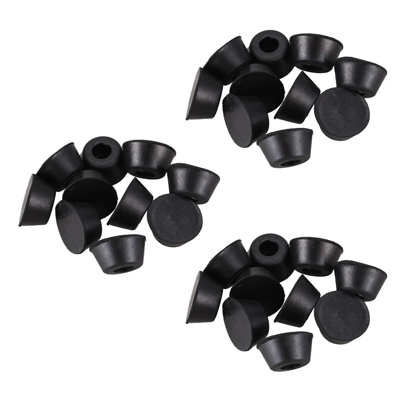 

30 Pcs 21Mm X 10Mm Conical Recessed Rubber Feet Bumpers Pads Black