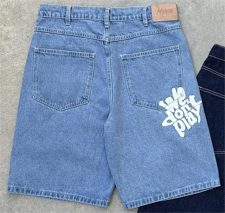 BiggOrange Ретро широкие джинсовые шорты мужские