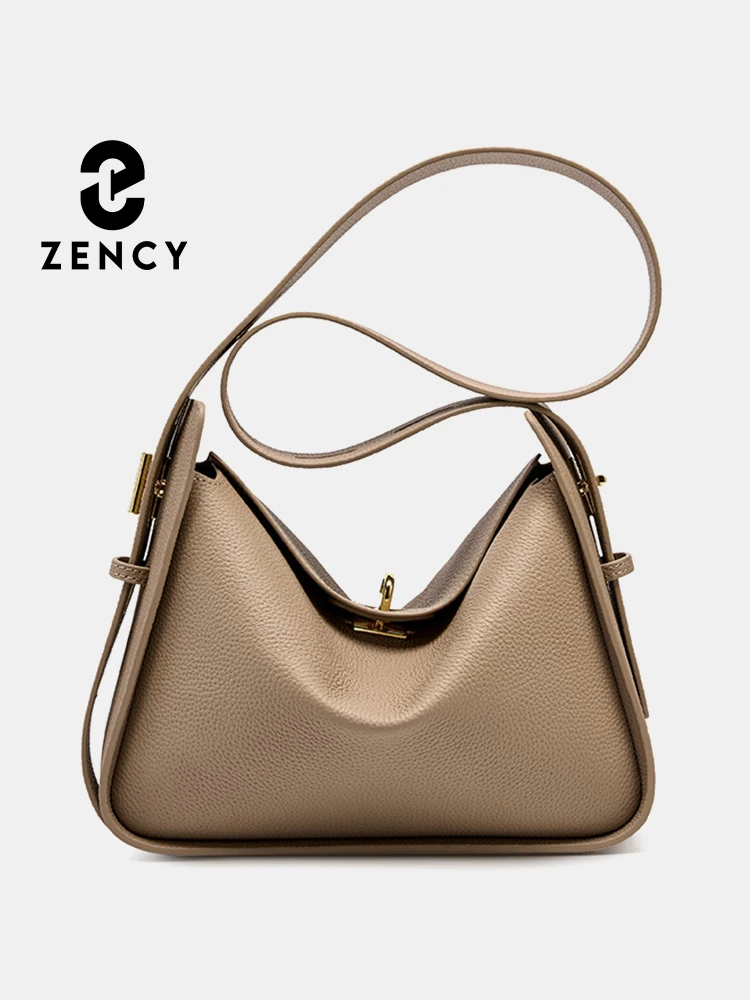 

Zency European and American Retro Women Handbag 2023 New Designer Genuine Leather Top-handle Bag High Sense Roomy Shoulder Bag