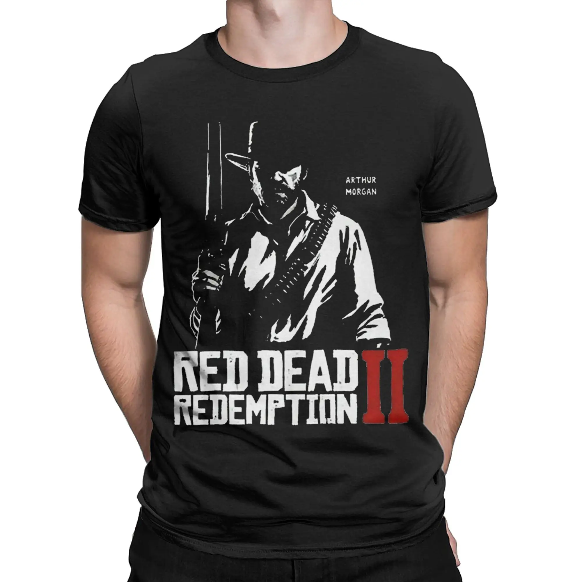 Printed Red Dead Redemption T Shirt Men's 100%Cotton Short Sleeve Arthur Morgan Round Neck Summer Clothing