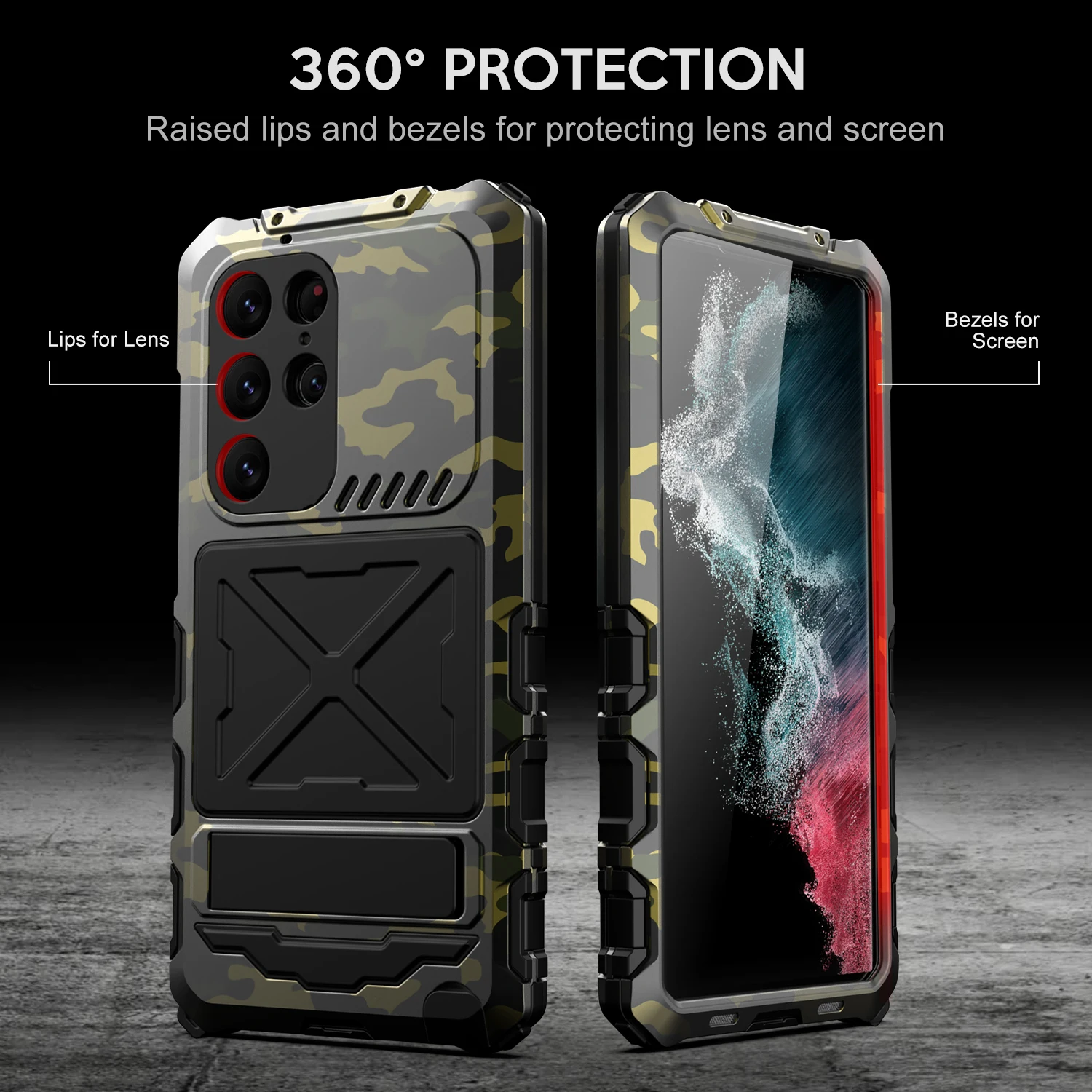 360 Full Metal Waterproof Phone Case For Samsung S23 S22 Ultra Plus S21FE Note 5G Aluminum Shockproof Armor Cover Fundas Couqe