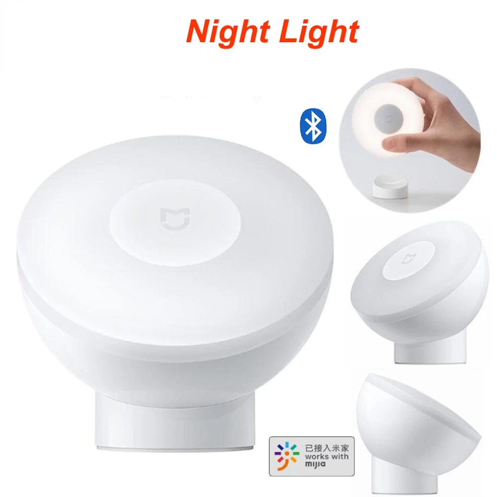 

Mijia LED Night Light 2 Bluetooth Version Magnetic Attraction Lamp 360 Files Adjustable Infrared Body Motion Sensor Bedroom Lamp