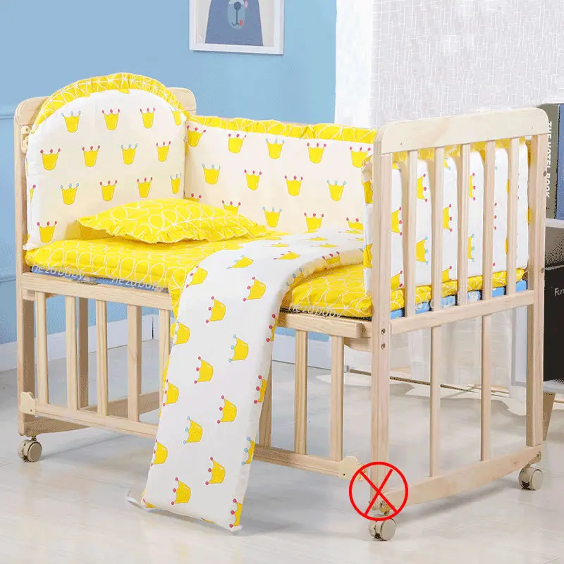 

5pcs/set newborn baby bedding set kids bedding set 100x60cm cartoon baby crib bumper baby cot set infant baby bed bumper CP01