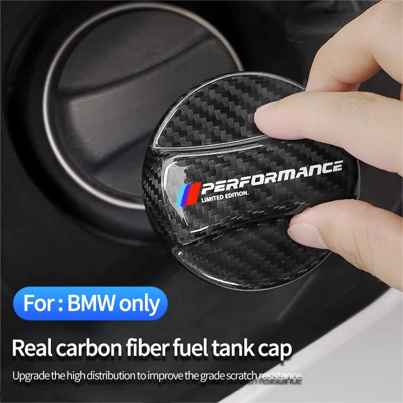 

Automotive carbon fiber fuel tank cap decoration is suitable for BMW New 1 2 3 5 7 Series X1 X2 X3 X5 GT G02 G06 G07 Porsche