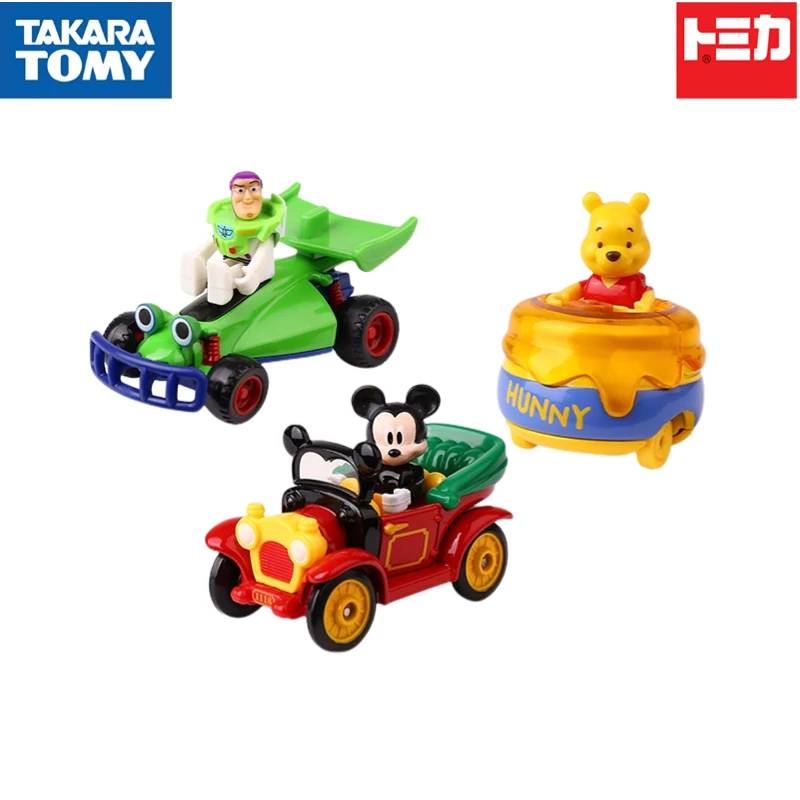 

В наличии TAKARA TOMY Tomica, движущаяся кукла, модель автомобиля из сплава, Микки, Винни, Базз, светящаяся модель