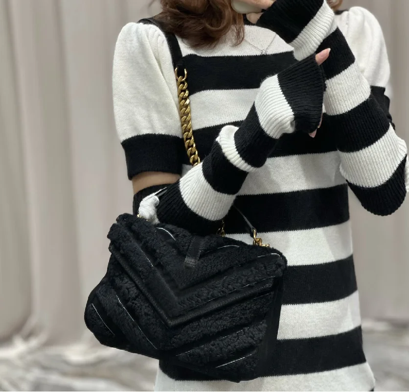 

2022 Winter New Classic Fashion Top Quality Suede Wool Makes Shoulder Mesengers Bag Women'S Leather Chain Flip Small Square Bag