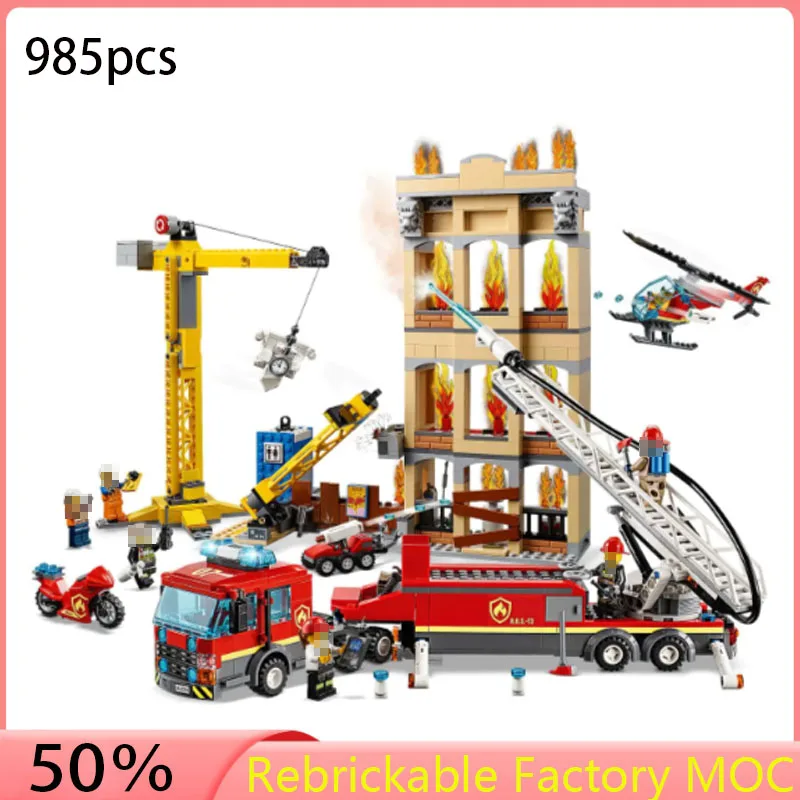 

2023 New City Series 60216 Fire Department Creativity City Fire Rescue Team Model Building Blocks Toy Boys Christmas Gift 11216