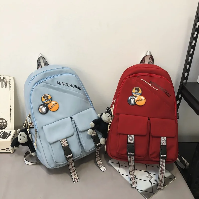 

Fashion Women's Backpacks Canvas Female Travel Backpack Shoulder Bag School Bag for Teenager Girls 2022 Laptop Book Bag Mochilas