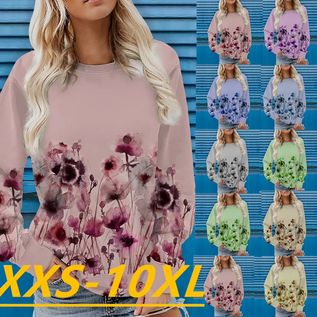 

Осень/Зима 2022 Модный женский свитер с геометрическим принтом и круглым вырезом с длинным рукавом