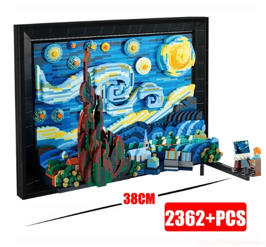 

31208 совместимые с Hokusai строительные блоки «большая волна Звездная ночь» художественная живопись кирпичи Moc идеи декорации Обучающие игрушки подарки