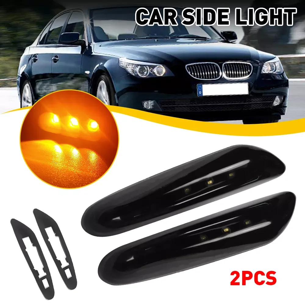 

Smoke LED Side Marker Turn Signal Lights Lamp for BMW X3 E83 X1 E84 E60 E61 E82 E90 E46 E91 E92 E93 E88 Accessories