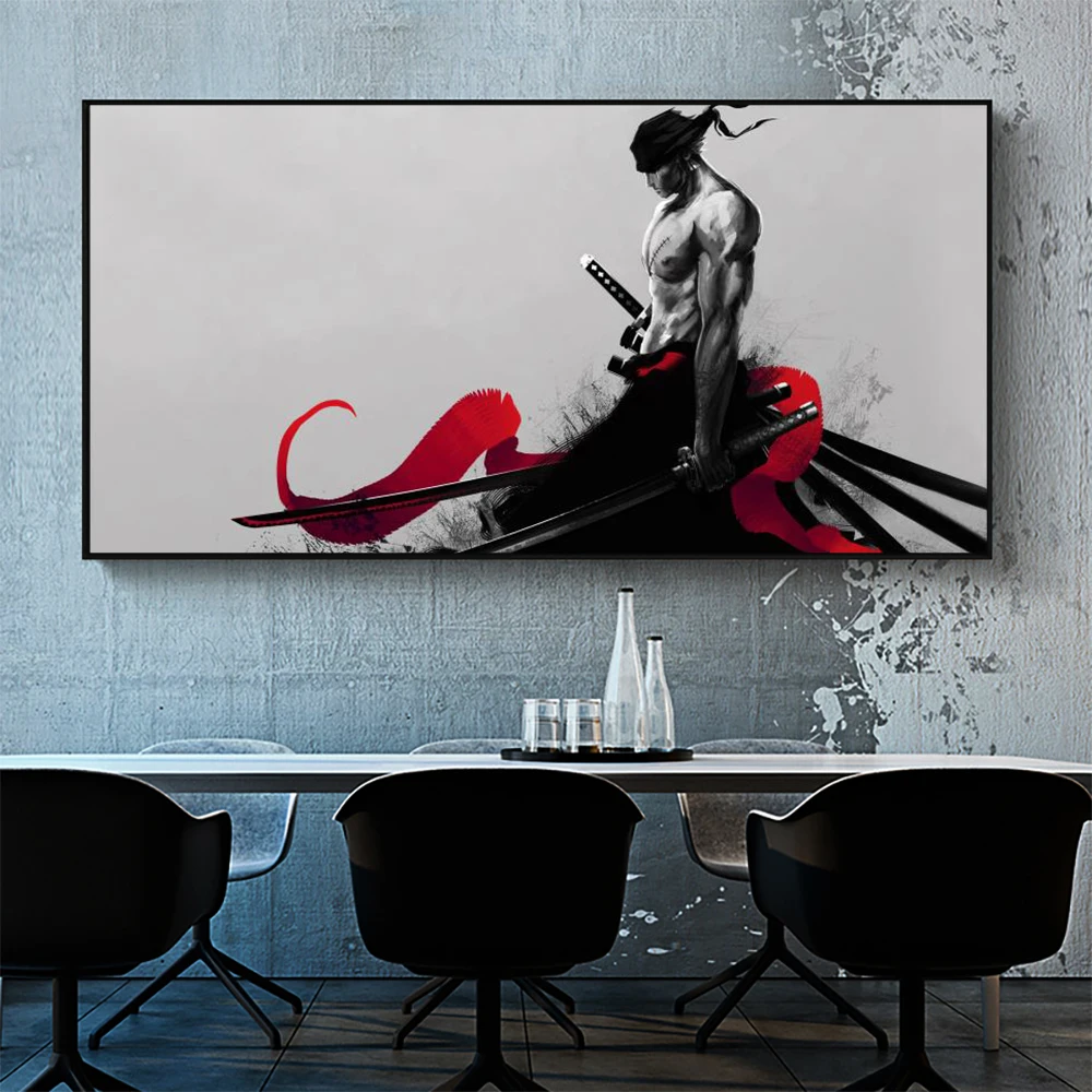 

One Piece Canvas Painting Poster Living Room Bedroom Rolo Loya Zoro Anime Character Boy Decorative Wall Art Home Decor