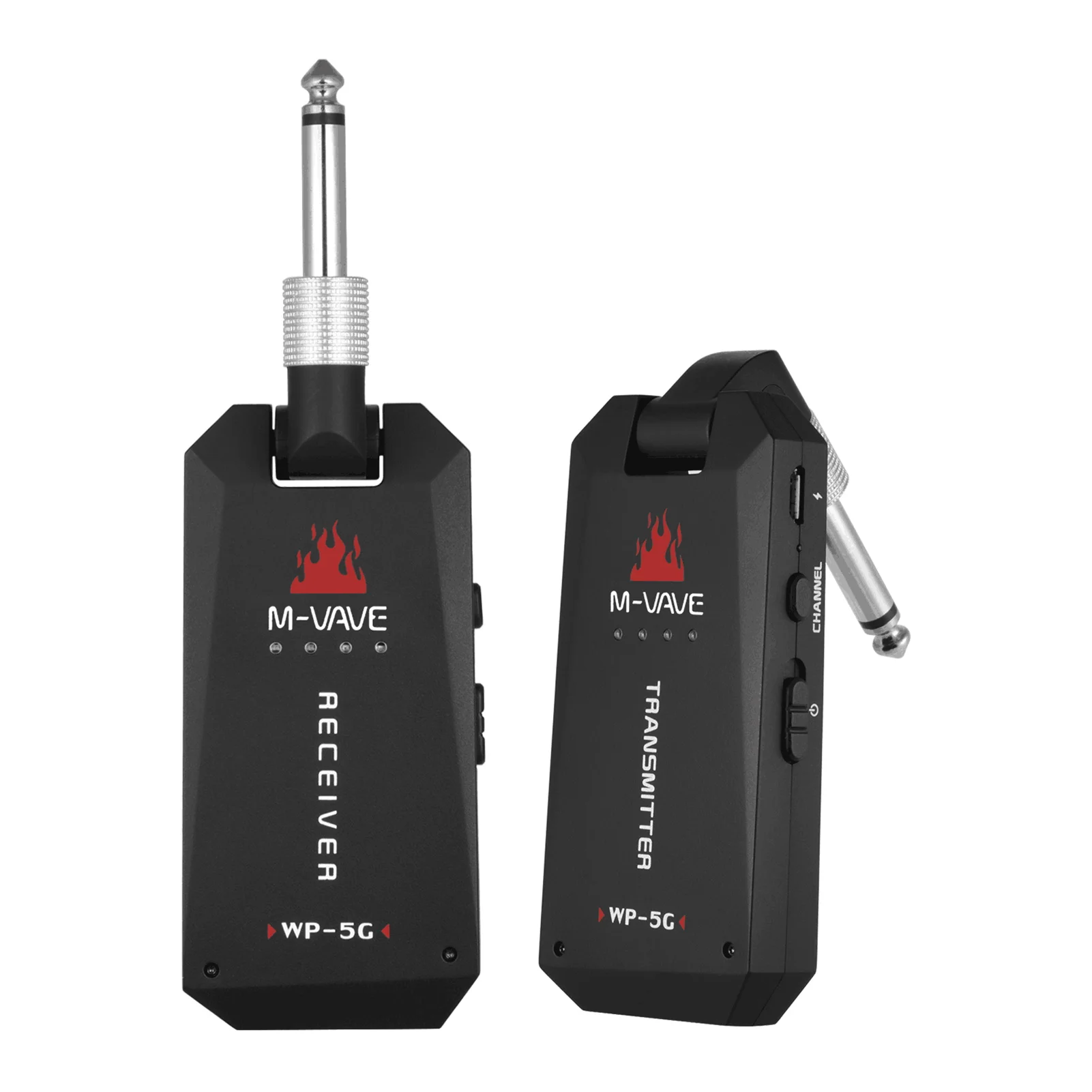 

M-VAVE Guitar Wireless System Professional Audio Transmitter & Receiver with 5.8G ISM Band for Electric Bass Guitars Amplifier