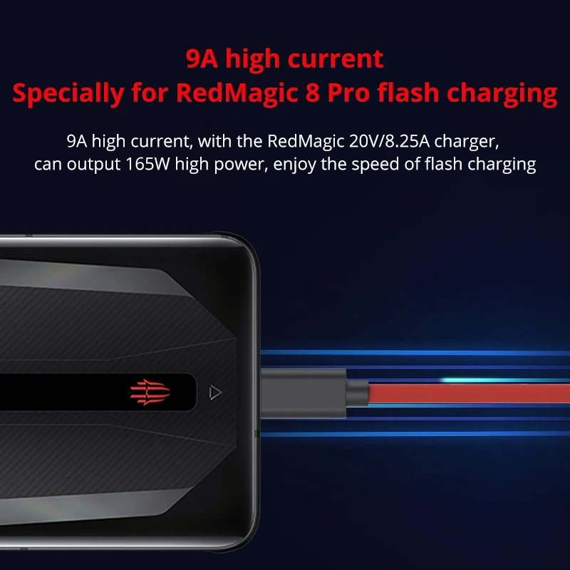 Фото Кабель для передачи данных Redmagic 9A, красный PA1008 №2