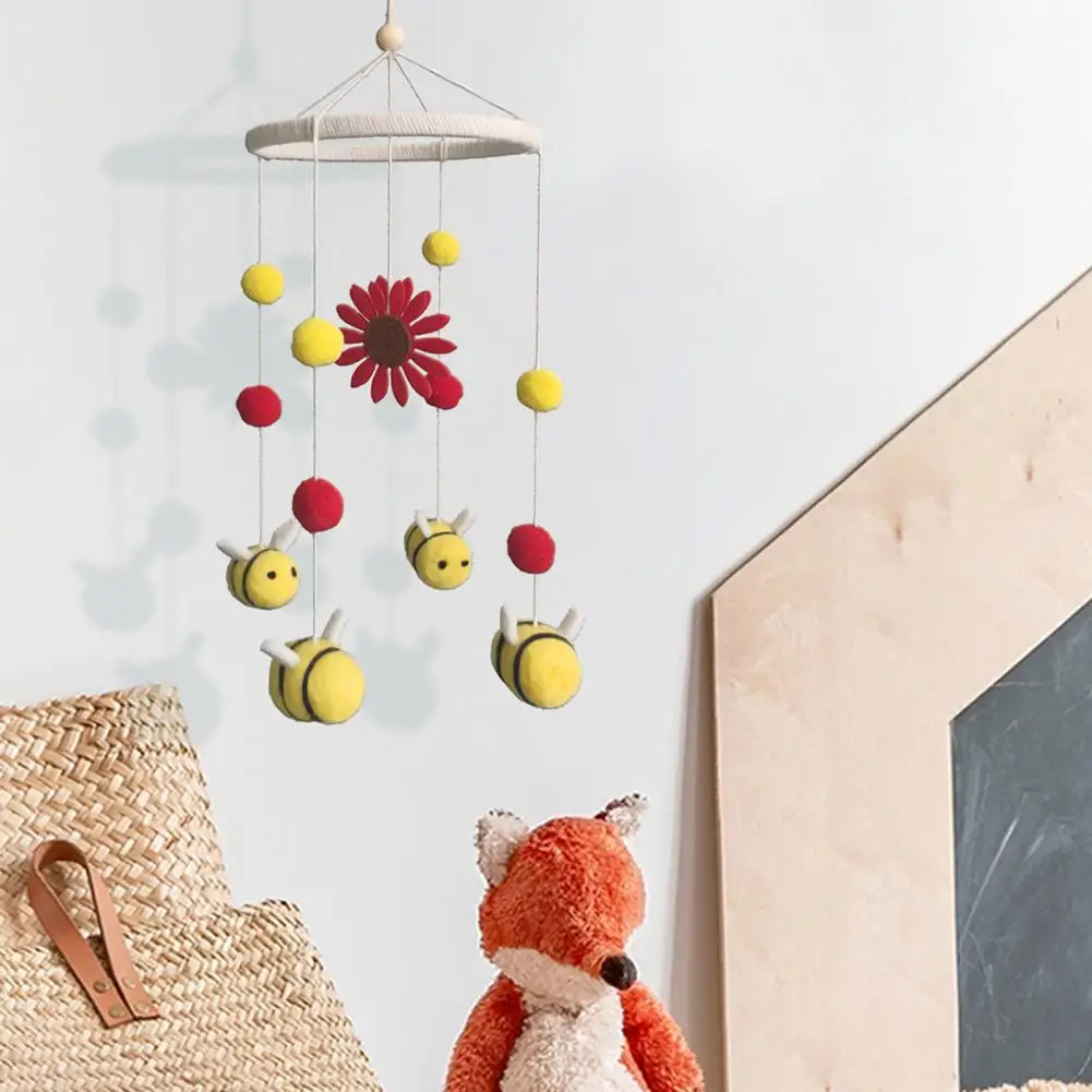 

Dropshipping!! Hanging Windchime Cluster Rattle Felt Cute Baby Crib Windbell for Nursery