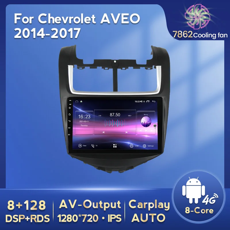 

MEKEDE Android 11 8G 128G Car Multimedia player For Chevy Chevrolet AVEO 2014-2017 GPS Navigation Carplay DSP 4G WIFI IPS RDS