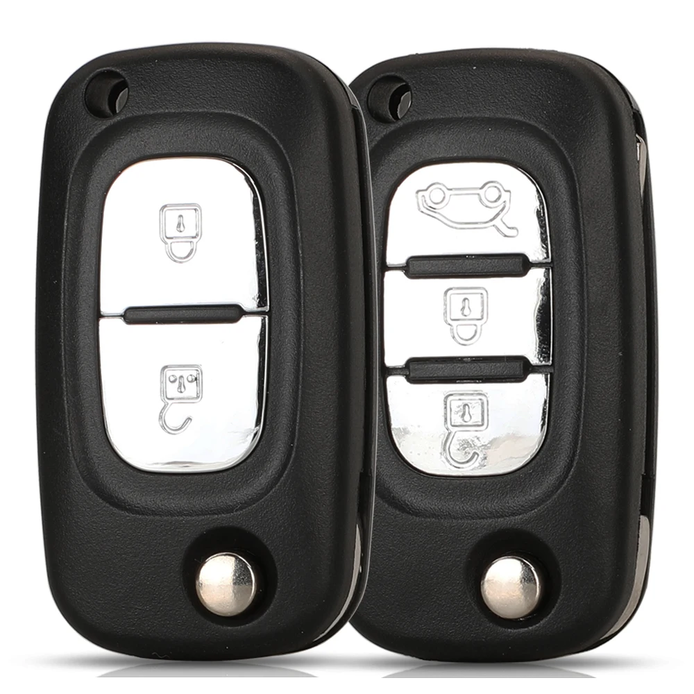 

jingyuqin 2/3 Buttons Original Flip Folding Remote Car Key Shell Case For Renault Fluence Clio Megane Kangoo Modus Replacement