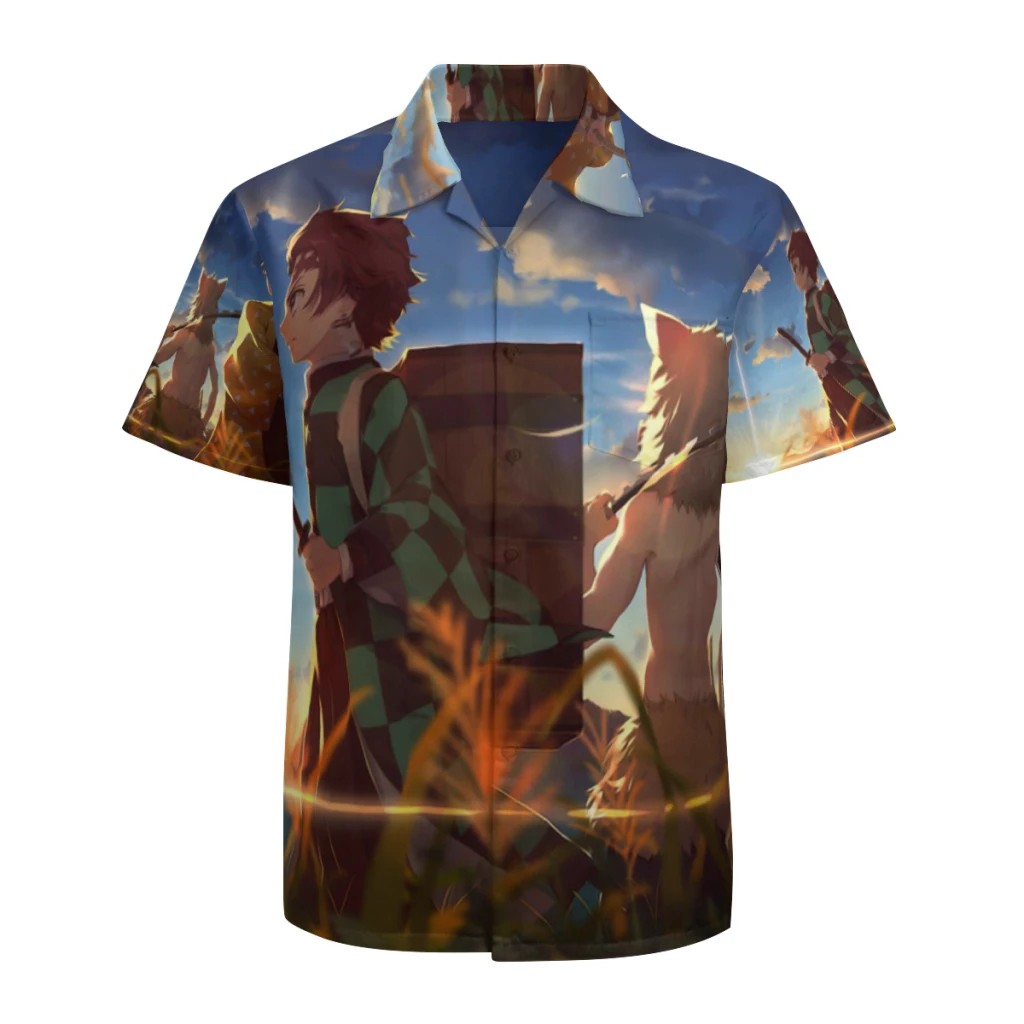 

Sunset Unique 3D Shirt Demon Slayer Casual Hawaii Shirts Summer shirt For Adult