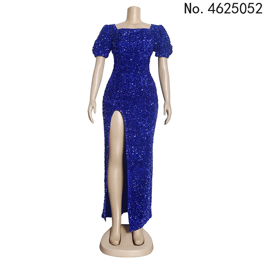 

Wedding Party Sexy Dress 2022 New Year Clothes African Dresses For Women Dashiki Ankara Outfits Elegant Ladies Slim Dinner Gown