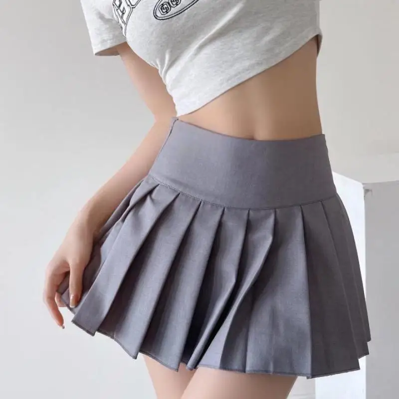 

Harajuku Age Reduction Sexy A-line Skirt High Waist And Thin Pleated Skirt With Safety Pants Skirt Kawaii Y2k Aesthetic Skirts
