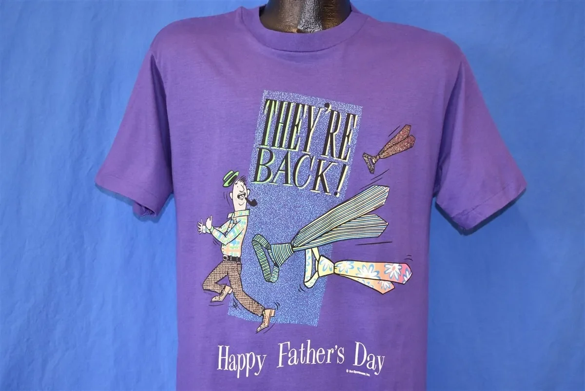 Фото Футболка Flying Ties с надписью Happy Father's Day в стиле 80-х, размер M №1