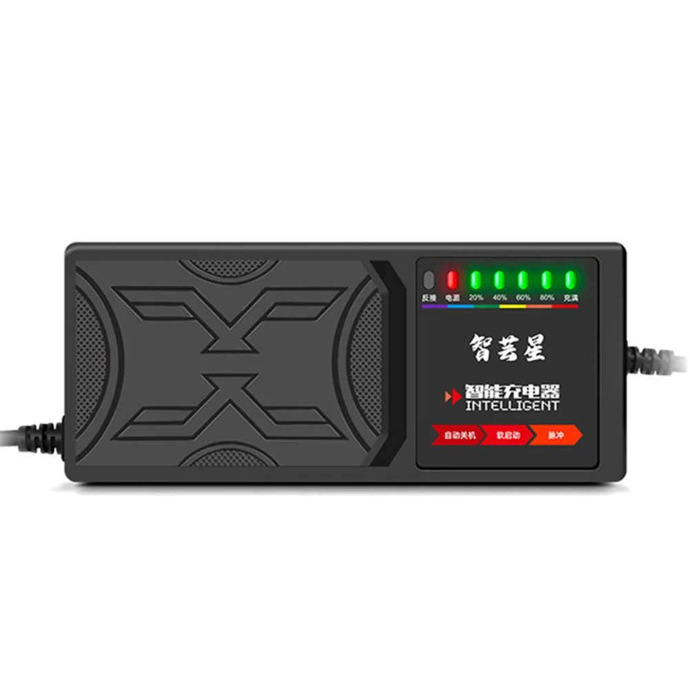 

48V 20AH Electric Vehicle Charger 7 Light Display Power Display Current Leakage Protection/Full Pulse US Plug