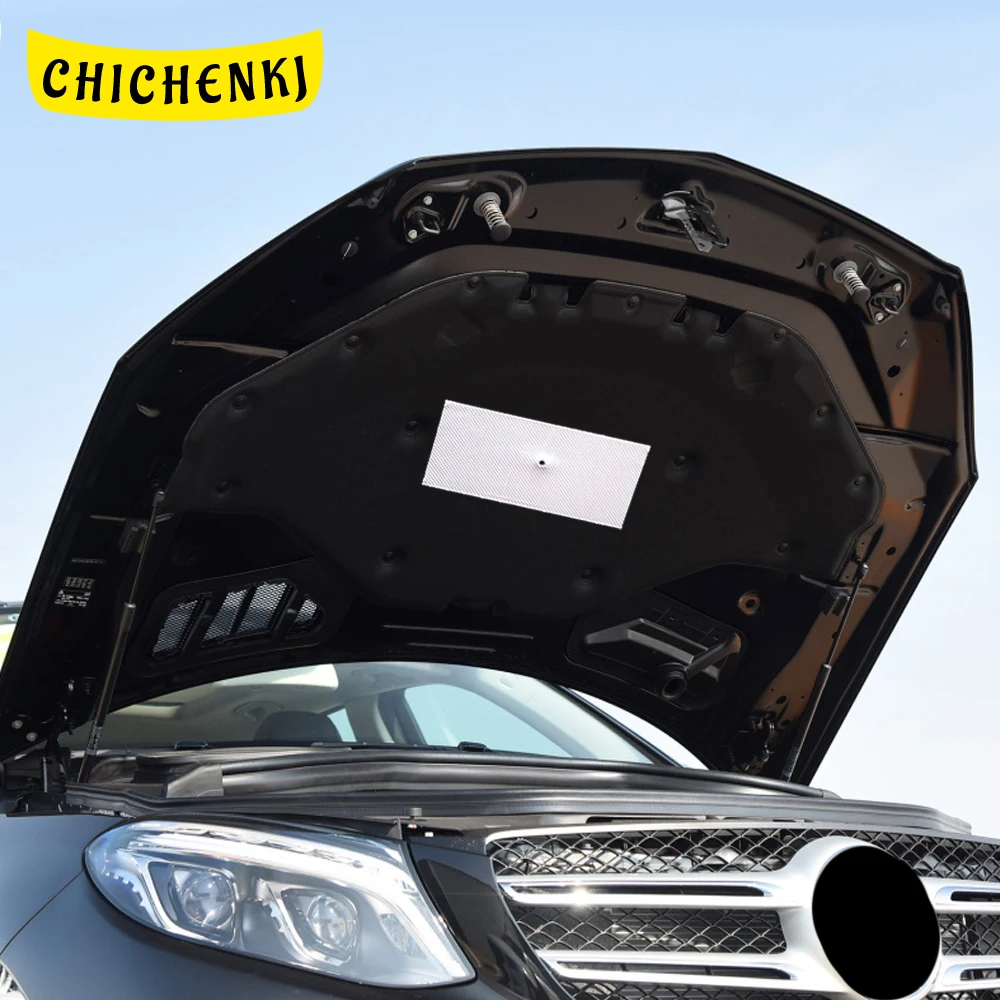 

For Mercedes-Benz GLE W166 2015-2019 Car Heat Sound Insulation Cotton Front Hood Engine Firewall Mat Pad Cover Noise Deadener