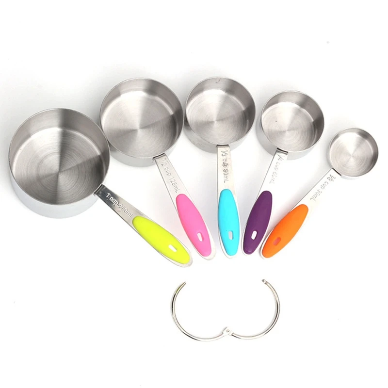 

Кухонная мерная ложка F3KA, столовая ложка из нержавеющей стали с силиконовой ручкой