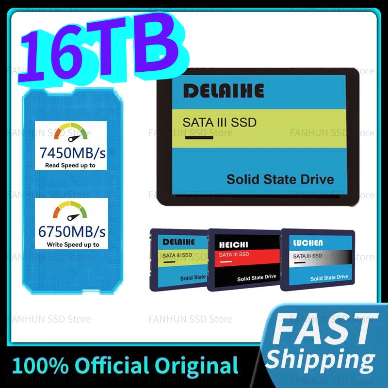 

8TB New 2023 Internal Solid State Drive Hard Disk SSD 2.5 Inch Sata III 4TB SSD Drive Hard Disk for Laptop Microcomputer Desktop