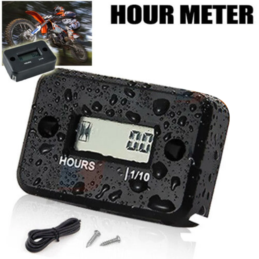 

Hour Meter Inductive Hour Meter LCD Display Marine Motorcycle Sport Timer