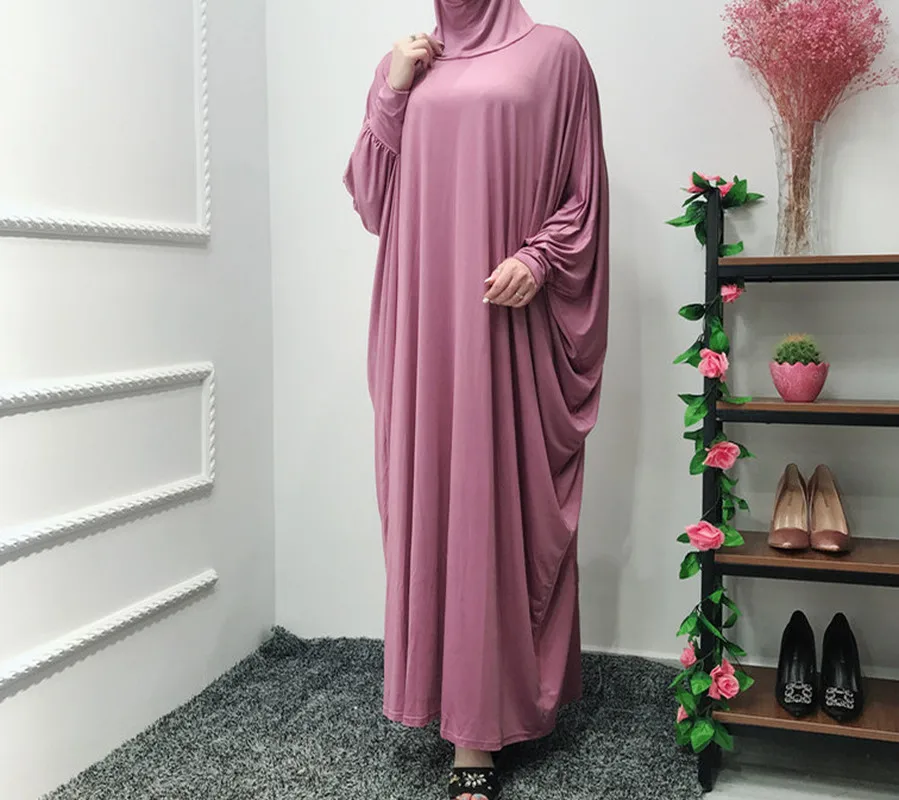 

Women Ramadan Muslim Arab Hijab Long Dress Batwing Sleeve Abaya Kaftan Turkey Middle East Africa Long Robe Prayer Islamic Ropa
