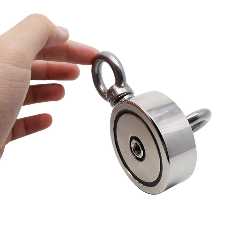 

Double Side Search Magnet Super Strong Neodymium Magnet Fishing Salvage Magnet Sea Fishing Holder Pulling Mounting Pot with Ring