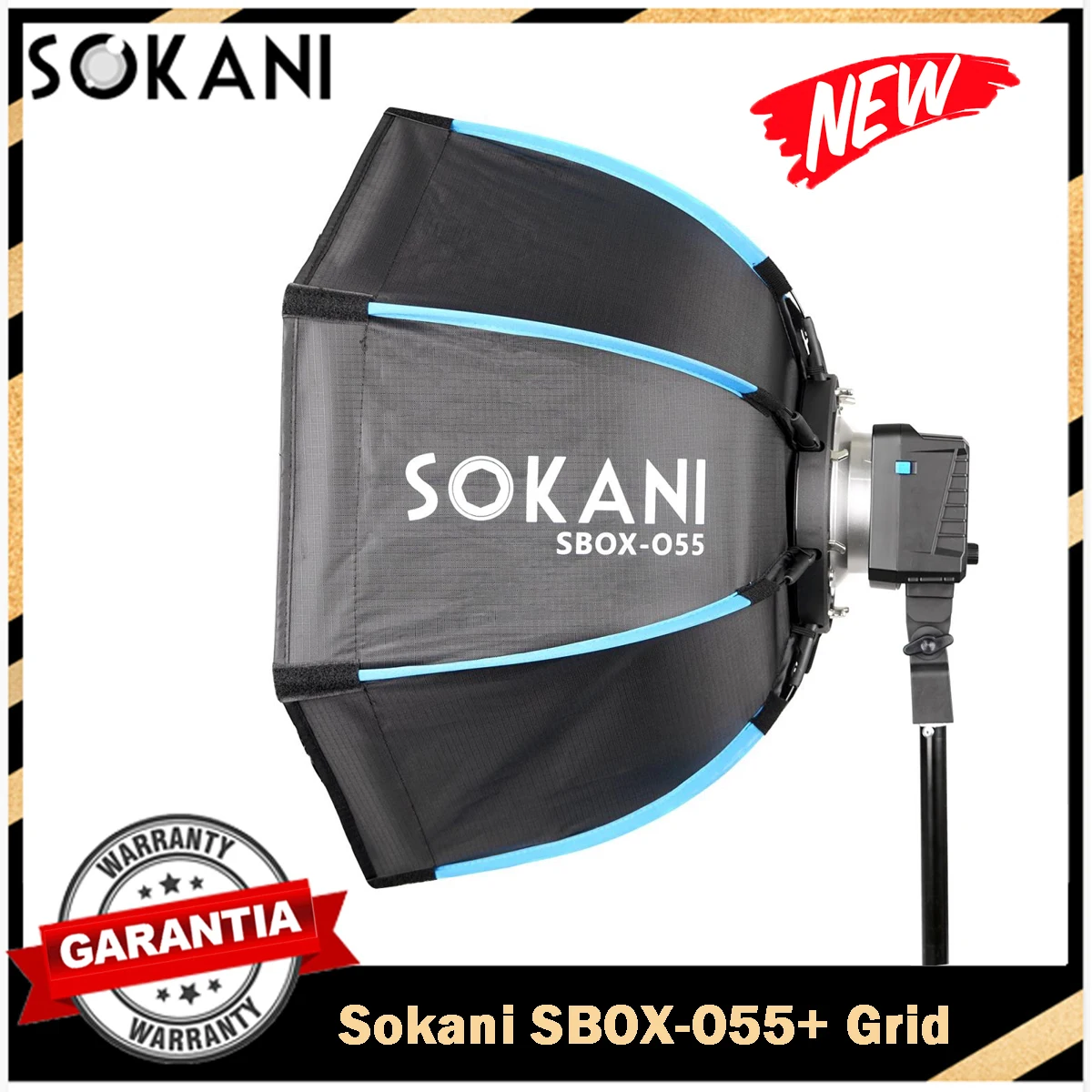 Sokani складной глубокий восьмиугольный софтбокс 55 см Bowens Mount для Sokani X100 X60 Mini COLBOR CL60 Aputure 60X-S 200X-S светодиодный