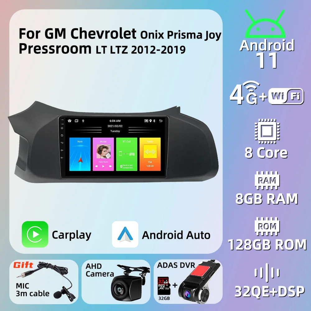 

2 Din Android Car Radio for GM Chevrolet Onix Prisma Joy Pressroom LT LTZ 2012-2019 GPS Navigation Multimedia Stereo Autoradio