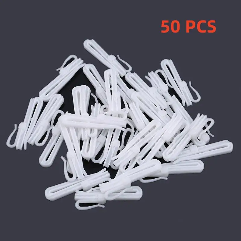 

Пластиковые крючки для штор белые 50/100 шт