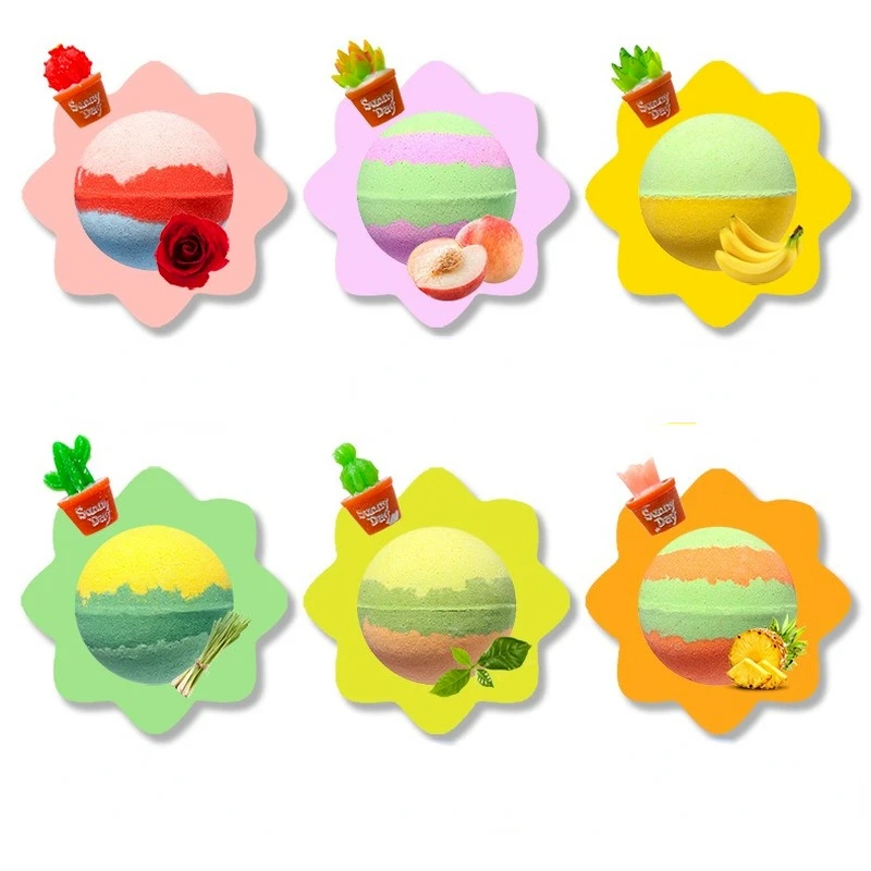

Kids Handmade Bath Bombs with Surpirse Toys Funny Natural Essential Oil Colorful Bubble SPA Shower Salt Ball