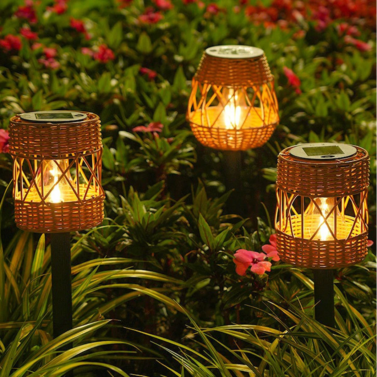 Фонари для газона на солнечной батарее наружные водонепроницаемые садовые лампы