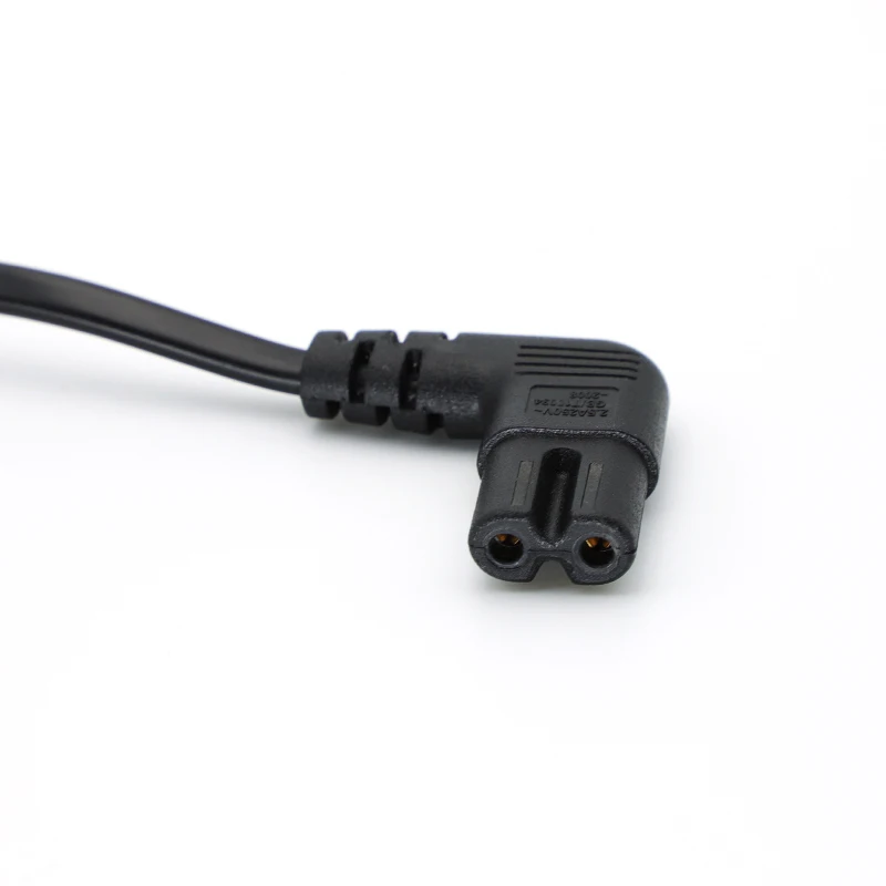 90 градусов Schuko CEE7/16 Европа 2-контактный штекер на прямоугольный кабель питания IEC