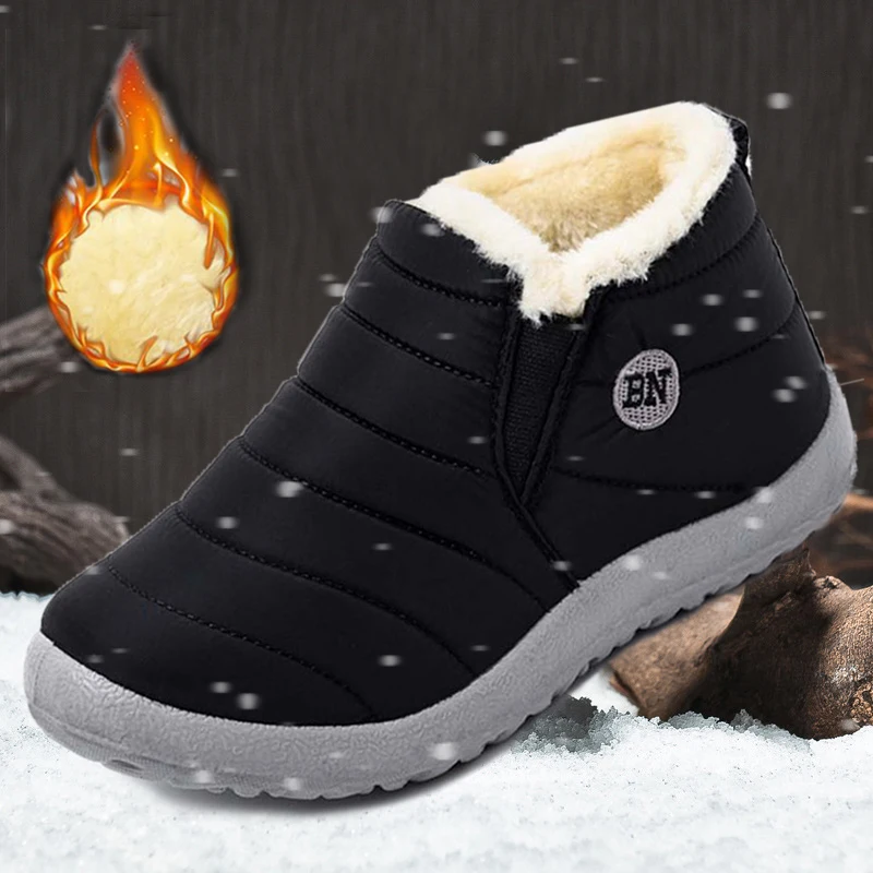 

Snow Boots Men Plus Size Mens Shoes Platform Unisex Winter Shoes Hiking Men Shoe Waterproof Men Shoes Male Footwear Work Boots