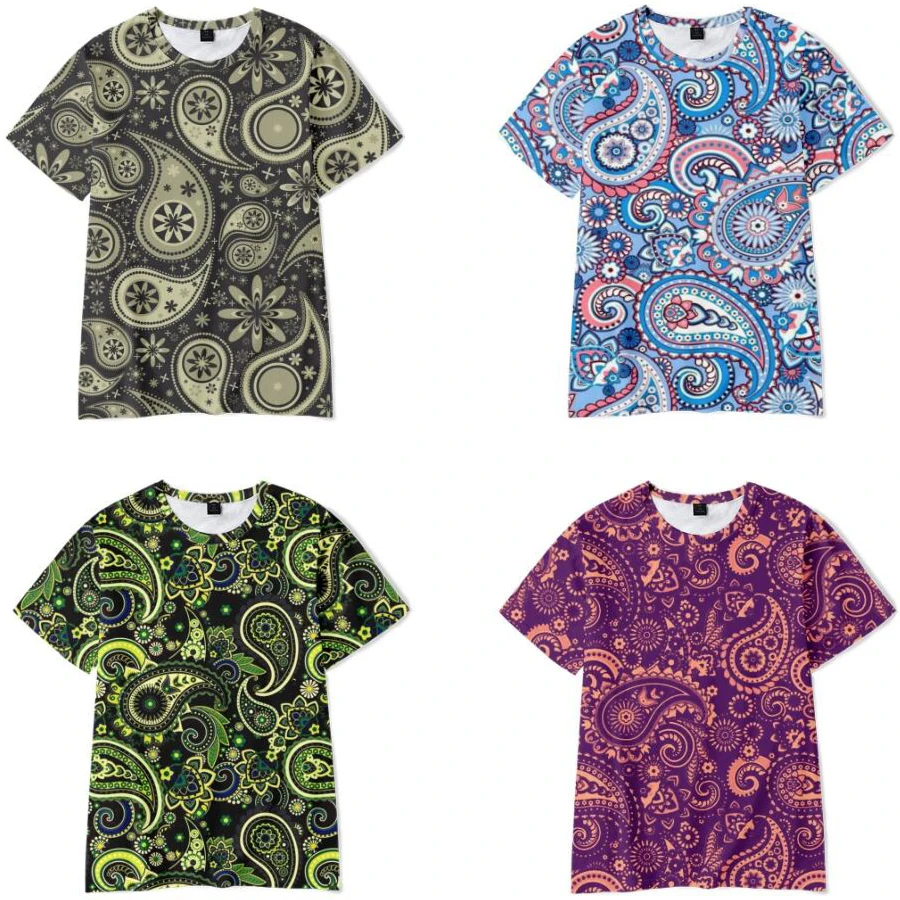 

Bandana Paisley Pattern 3D T Shirt Women Men Summer Fashion O-neck Short Sleeve Funny Tshirt Vintage Graphic Tees Streetwear