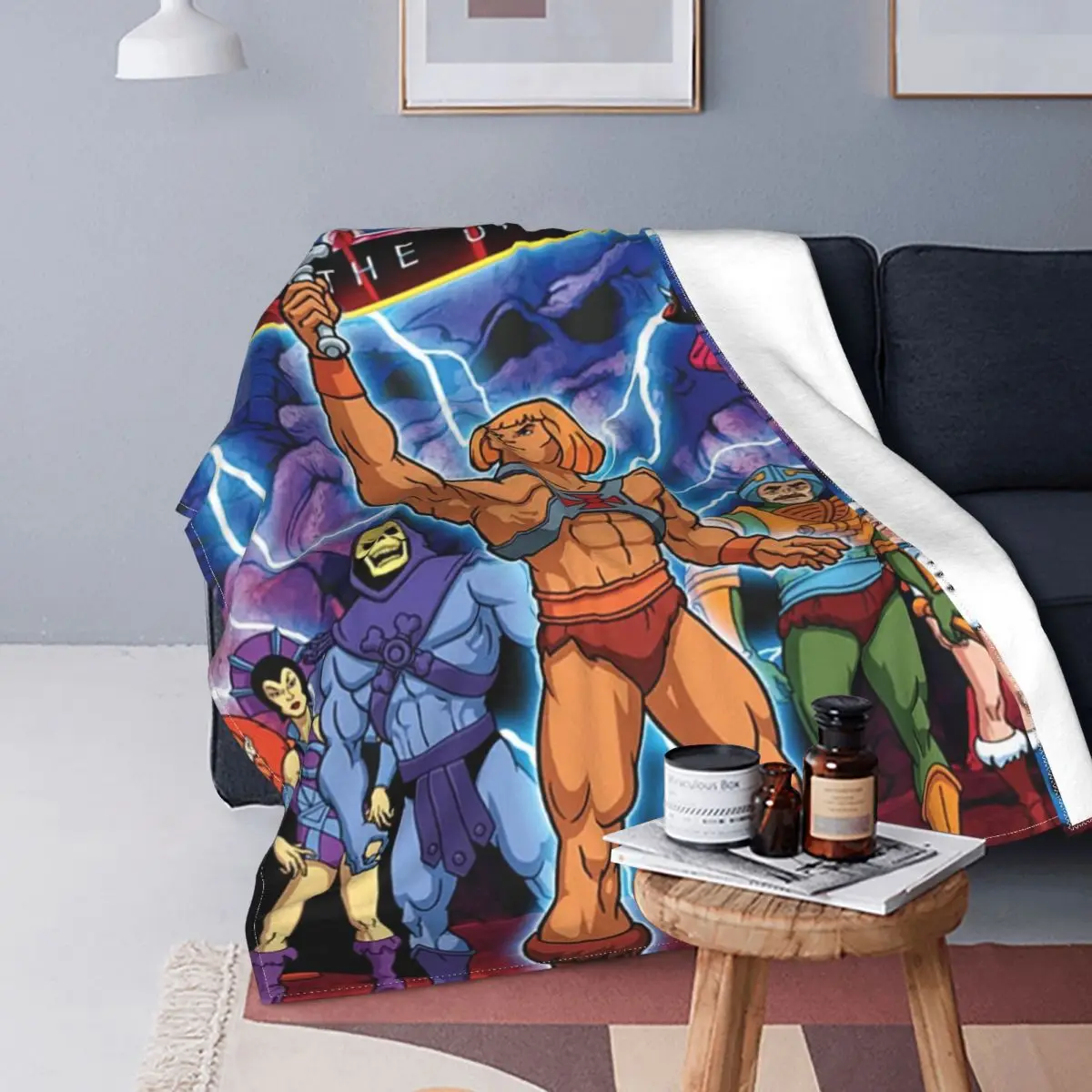 

He-Man Masters Of The Soft Flannel Winter Skeletor She-Ra Beast Throw Blanket for Couch Outdoor Bedding Universe Blankets