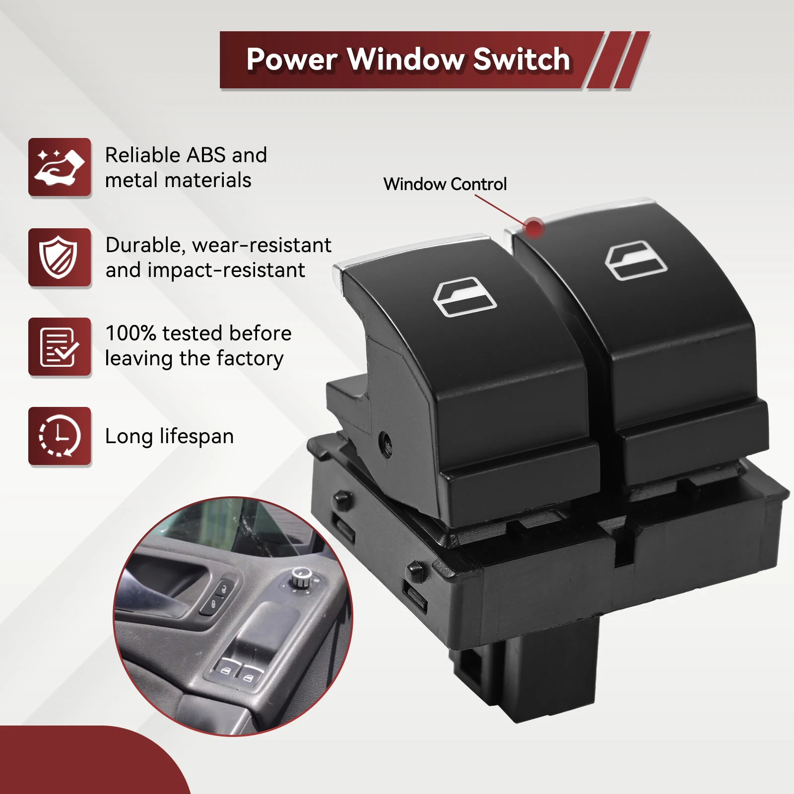 Кнопка переключателя управления окном для VW Eos Golf MK5 MK6 GTI 2 Door Scirocco Tiguan Polo 5K3 959 857 A B C