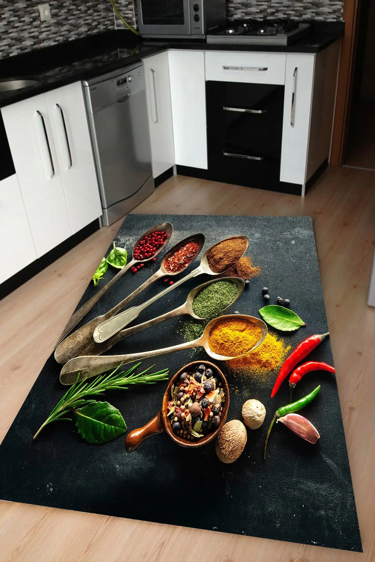 

Чехол для домашнего декора, напольные коврики, внутренние специальные приправы для кухни, накладка на ковер с цифровой печатью