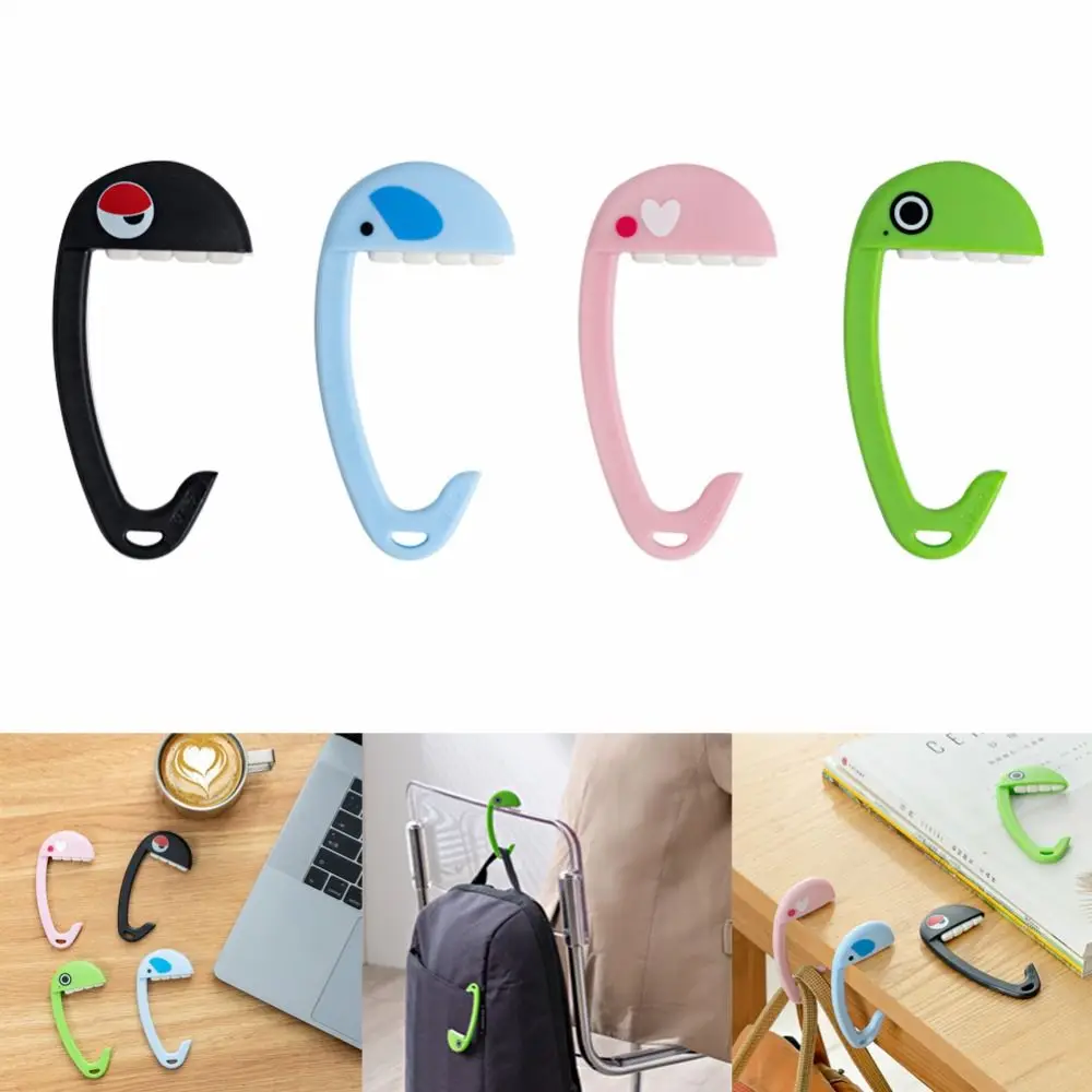 

Пластиковые настольные боковые крючки, креативная вешалка, кошелек, сумка, органайзер, держатель, милый мультяшный крючок для дорожной сумки с зубцами, настольный крючок